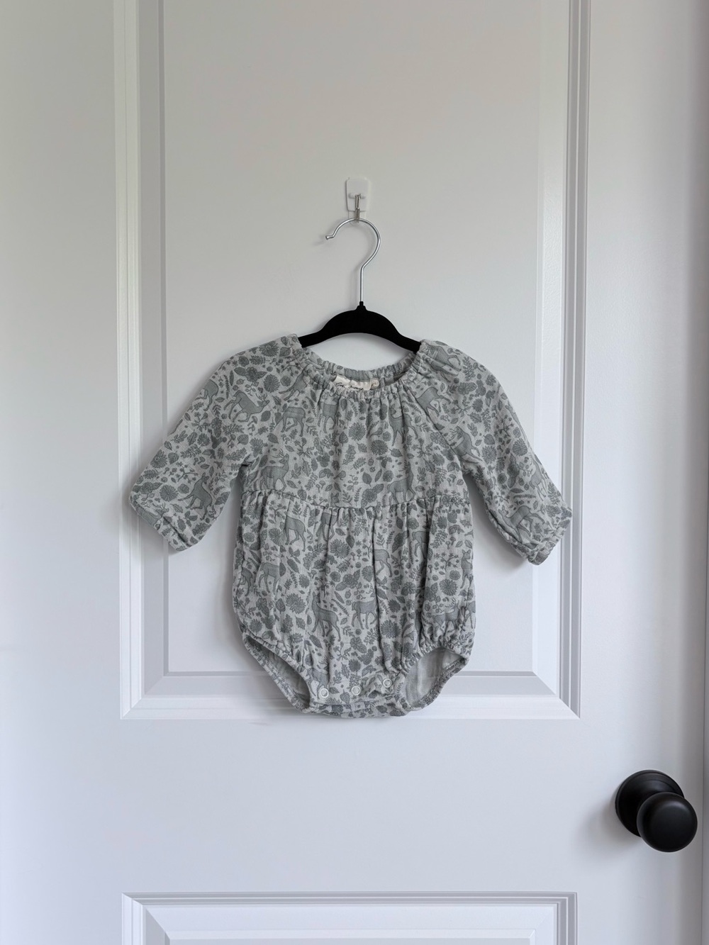 🐿️City Mouse Sage Green Woodland Animals Gauzy Bubble Romper